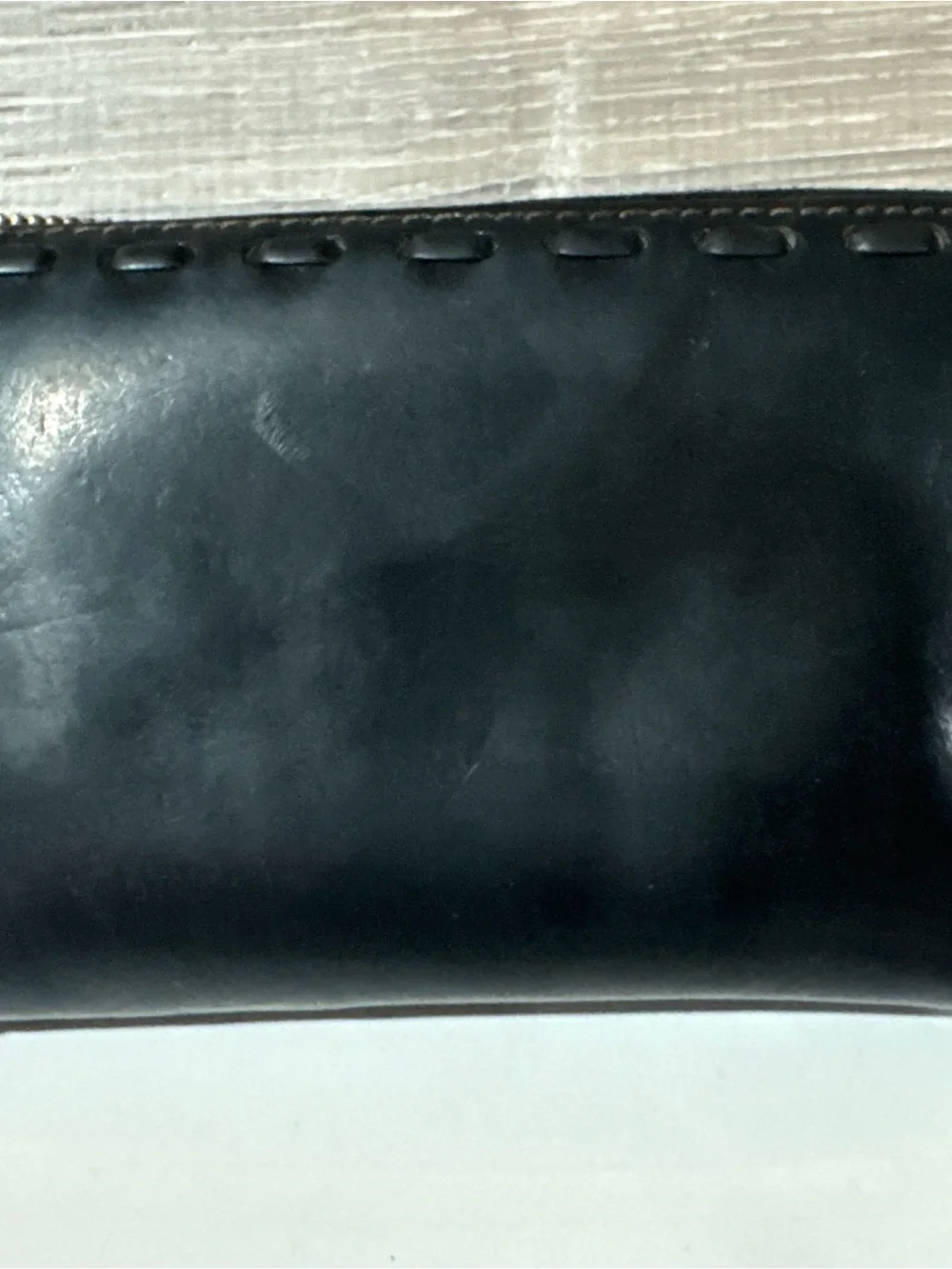 Dooney & Bourke Black Leather Logo Patch Wallet